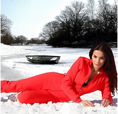 Dominique Hourani Poses on the Snow